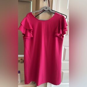 Elegant Pink Ruffle Sleeve Top